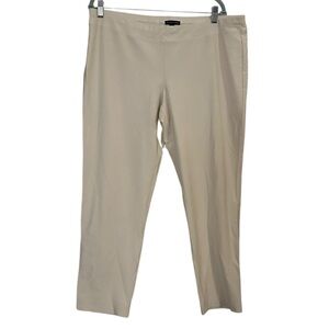 Eileen Fisher White Pull-on Pants Straight Leg, Women’s Size XL